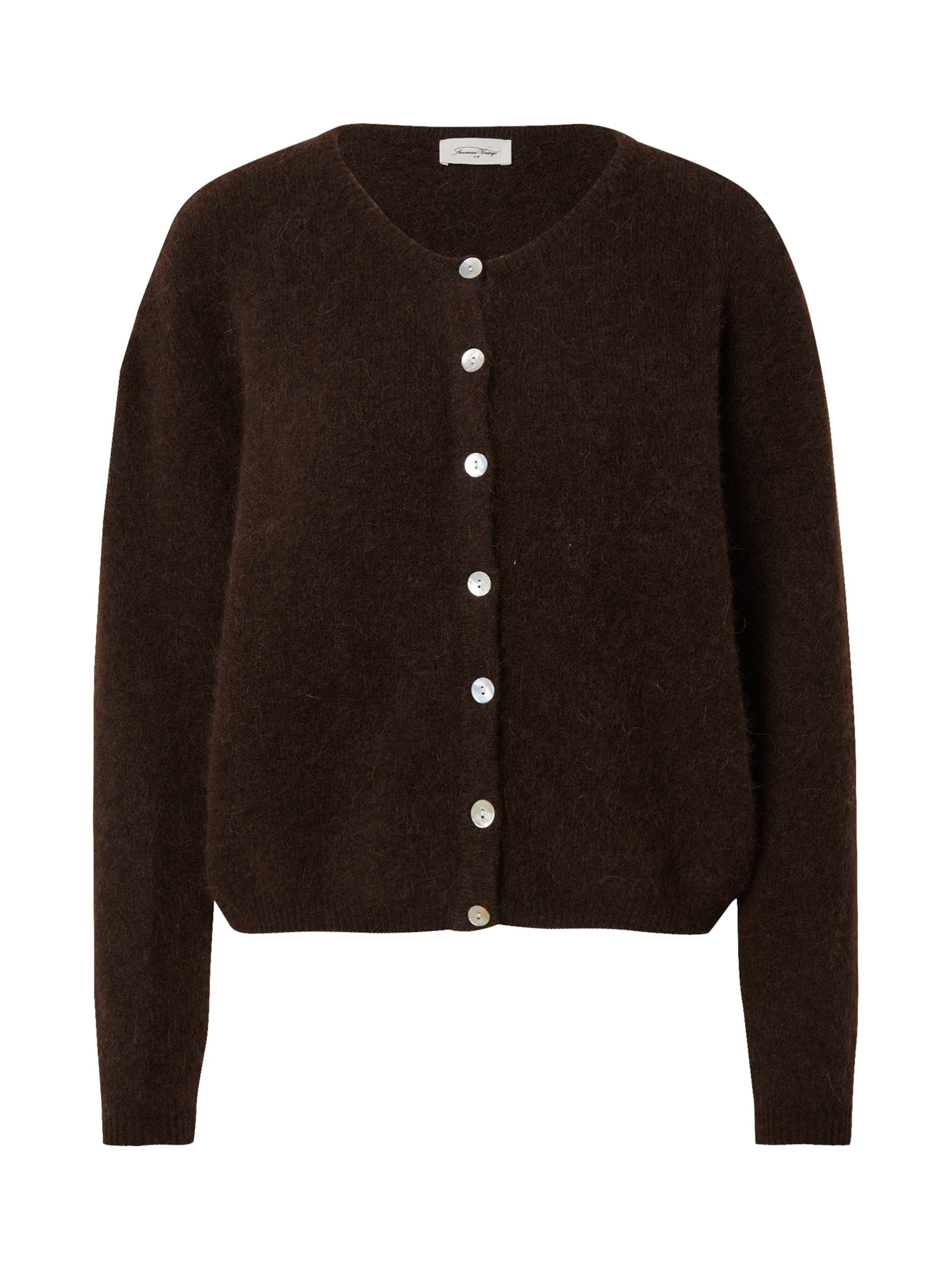Cardigan 'VITOW' AMERICAN VINTAGE en marron : devant