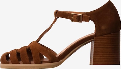 Emilie Karston Sandale 'Brigitte Leder Absatzsandalen' in 35 in cognac, Produktansicht