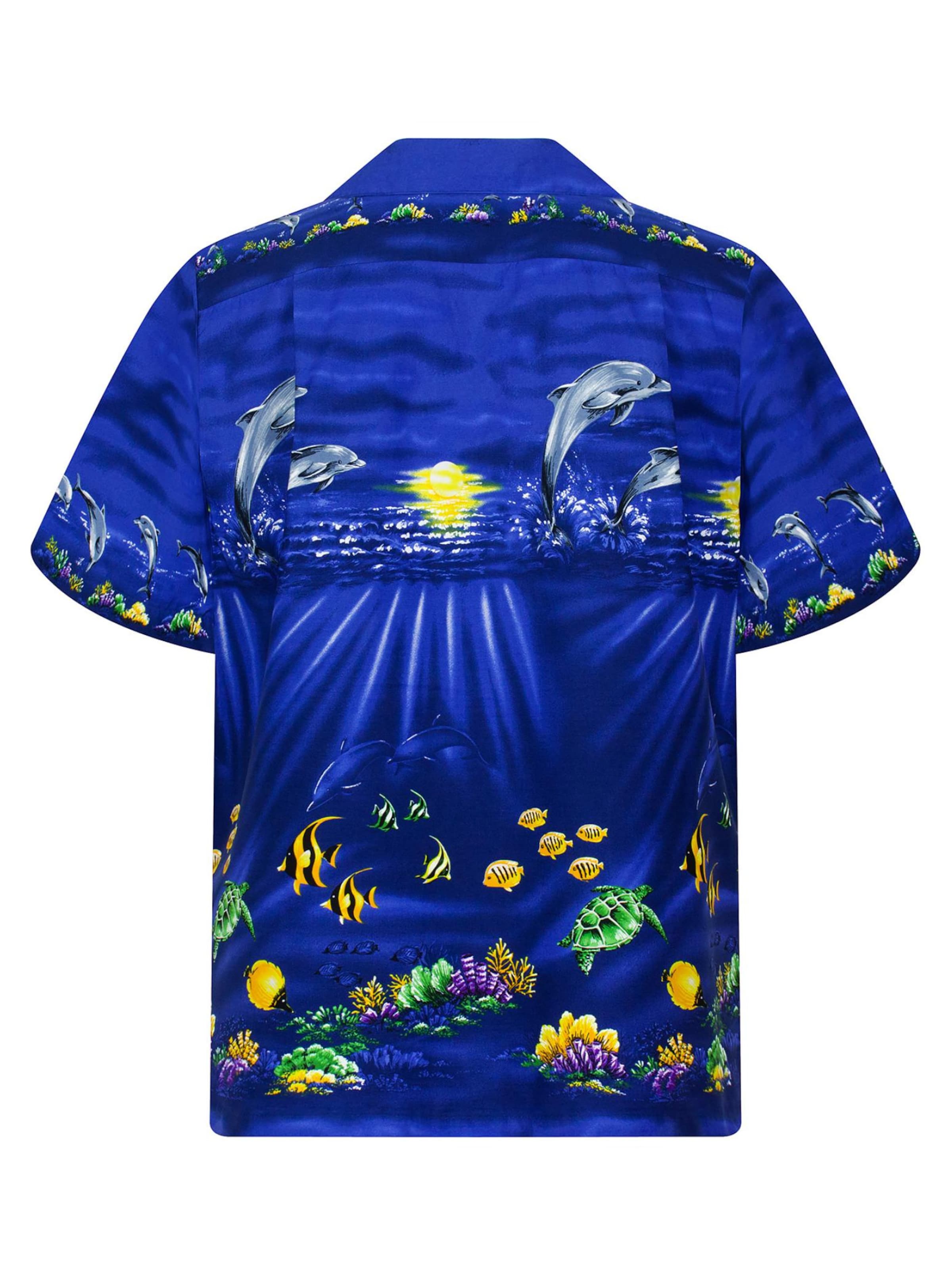 KY's Regular Fit Hemd 'Delfine'‌‌‌‌‌‌‌‌ in Blau