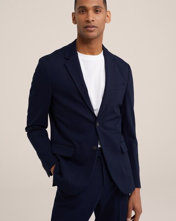 WE Fashion - Ajuste estrecho Chaqueta tipo saco para negocios en azul