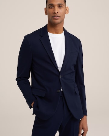 WE Fashion Slim fit Business-colbert in Blauw