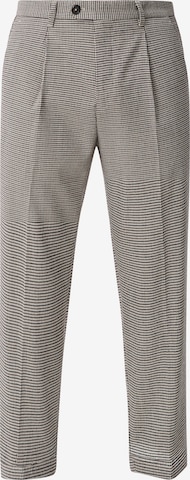 s.Oliver Tapered Pleat-Front Pants in Grey: front