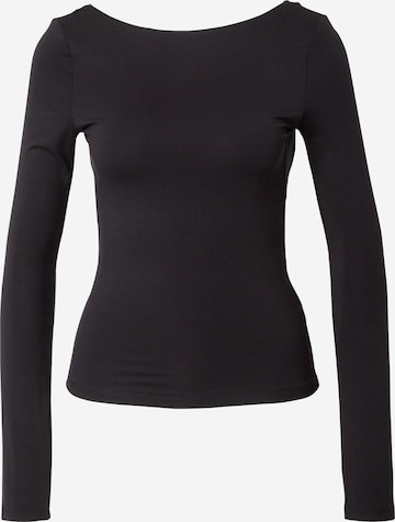 T-shirt 'Soft Touch' Gina Tricot en noir : devant