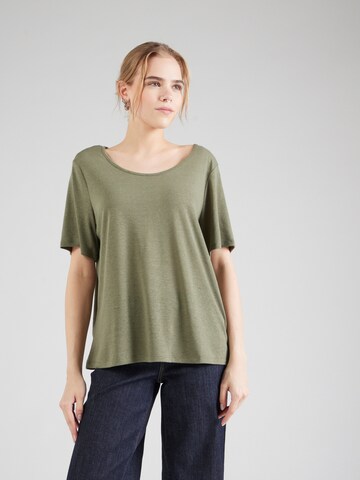 PIECES T-shirt 'SYLVIE' i grön: framsida