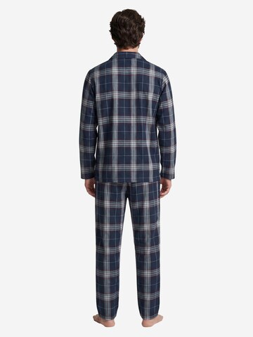 SEIDENSTICKER Pyjama lang 'Classic Flannel' in Blauw