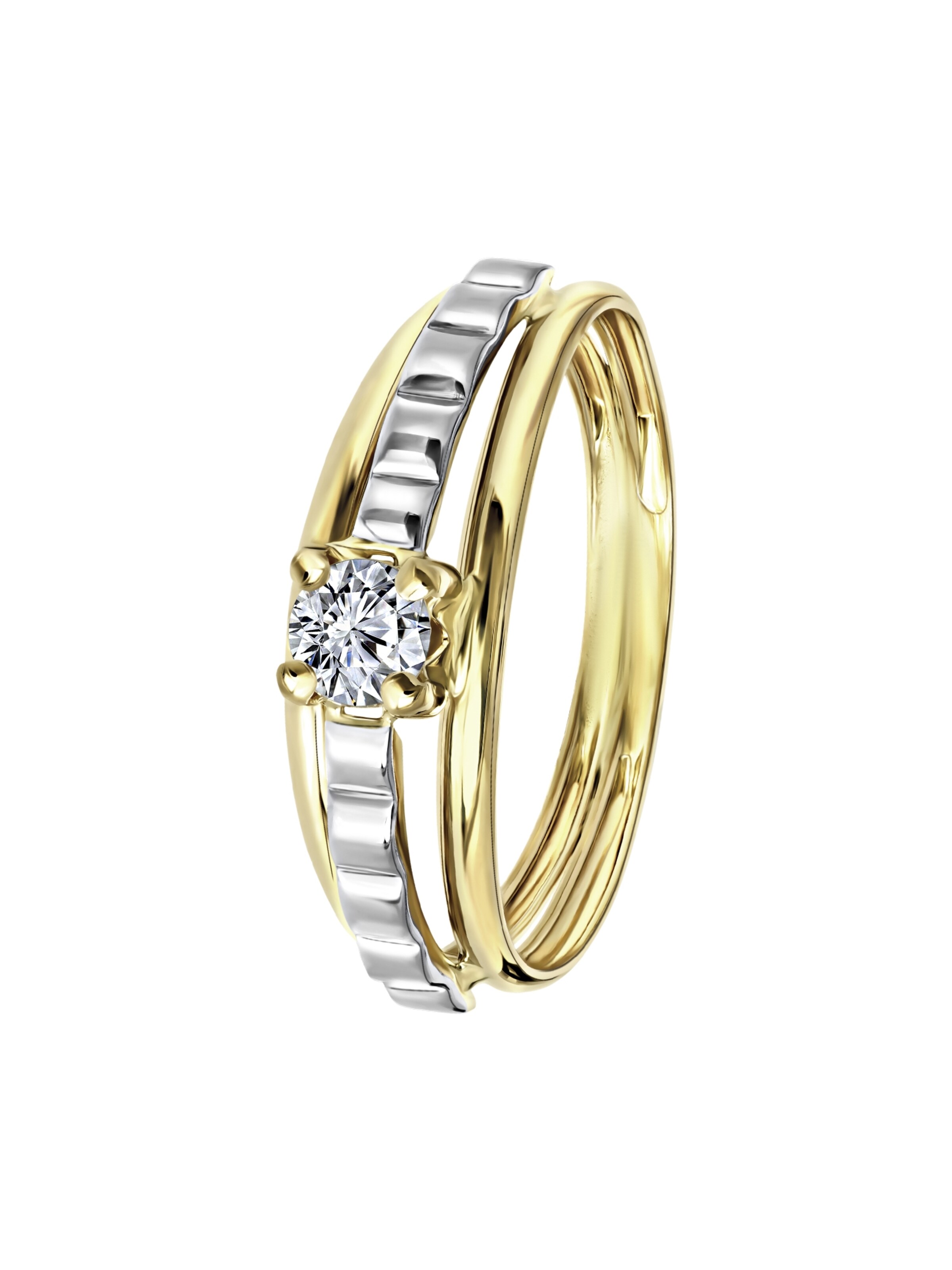 Lucardi Ring in Gold: Vorderseite