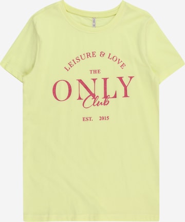 T-Shirt 'WERA LIFE' KIDS ONLY en jaune : devant