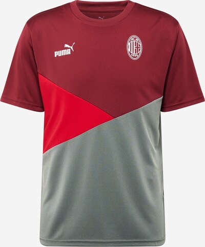 PUMA Camiseta de fútbol 'ACM' en gris oscuro / rojo vino / blanco, Vista del producto