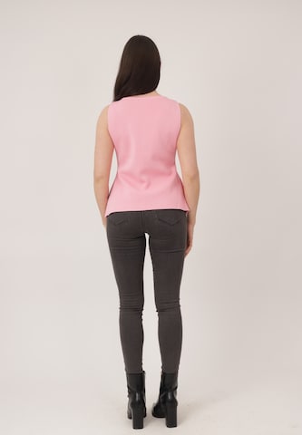 Gilet in maglia di Elara in rosa