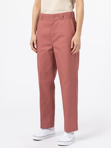 DICKIES Normální Kalhoty s puky '874 Cropped' – pink: přední strana