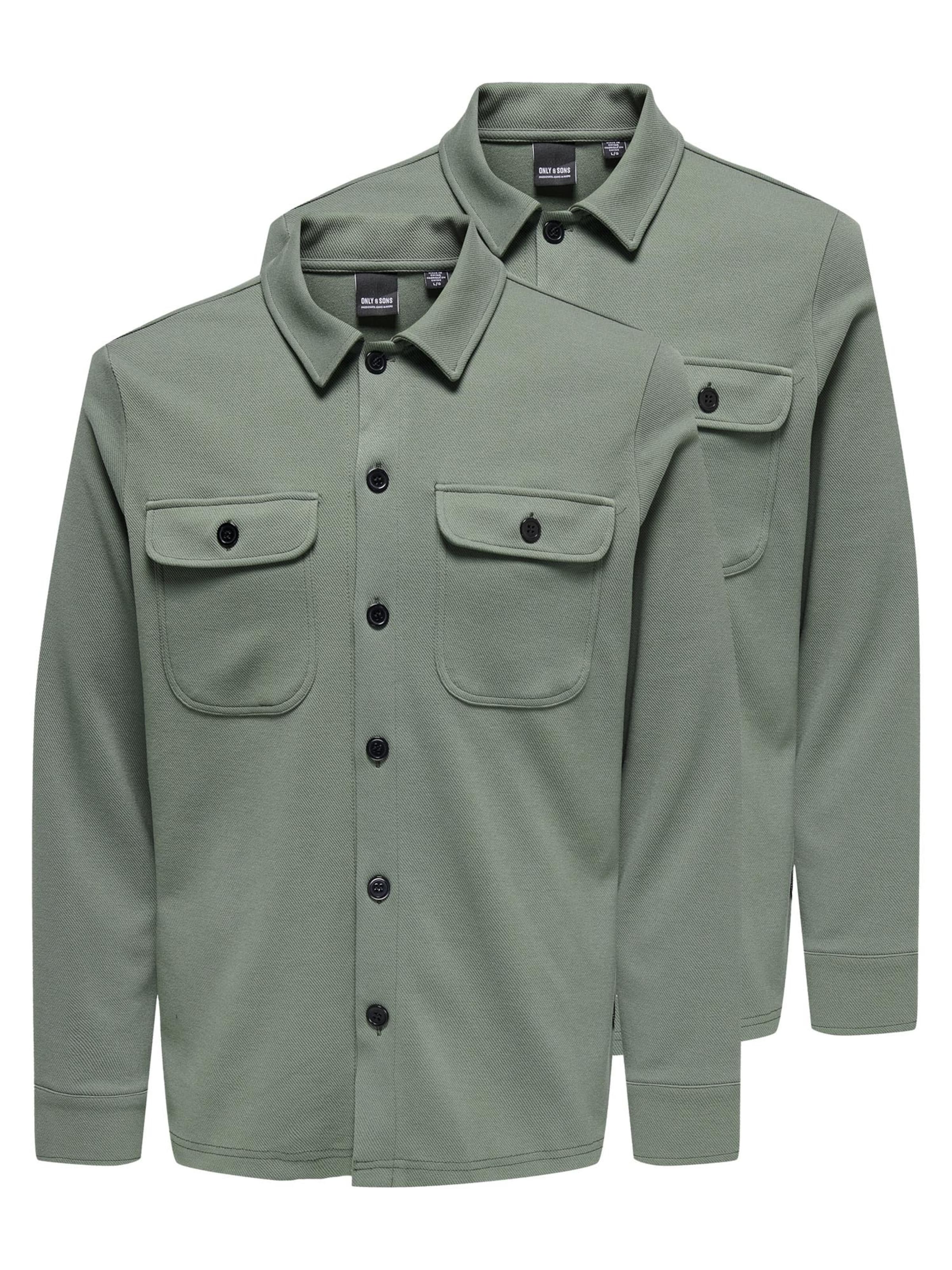 Only & Sons Overhemd 'Newkodyl' in de kleur Lichtgroen, Productweergave