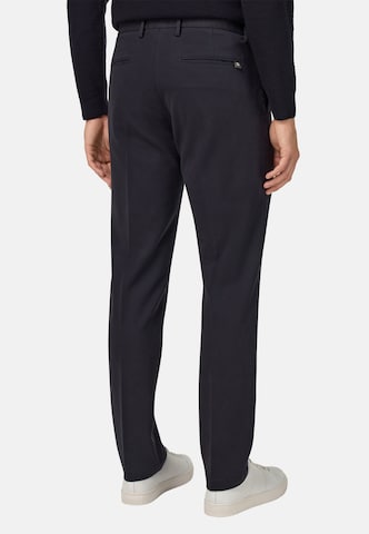 Boggi Milano Regular Pleated Pants in Blue