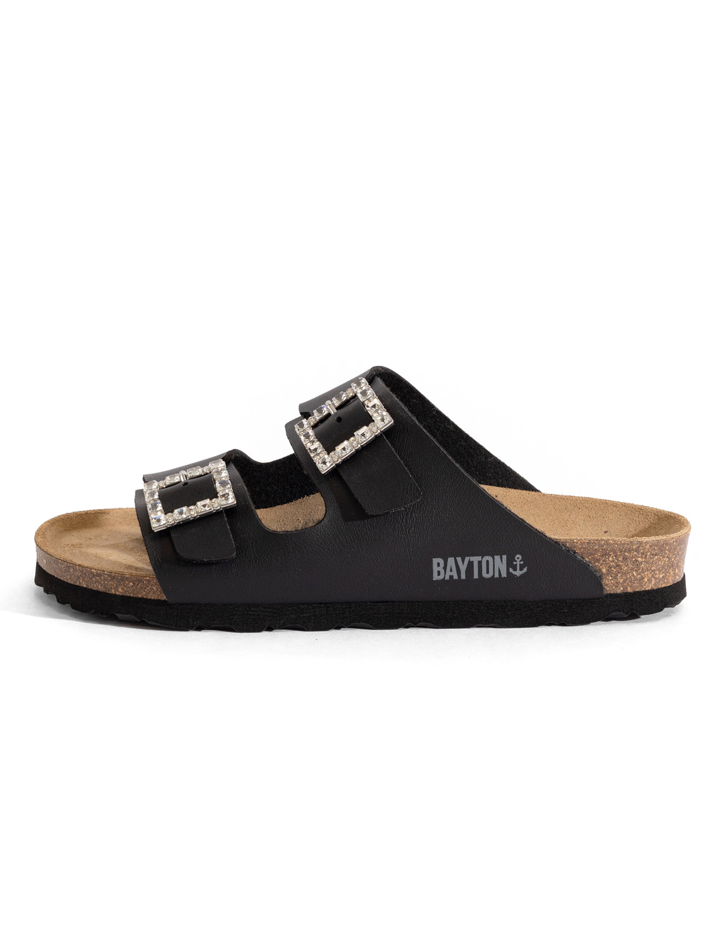 melns Bayton Sandales: no priekšpuses