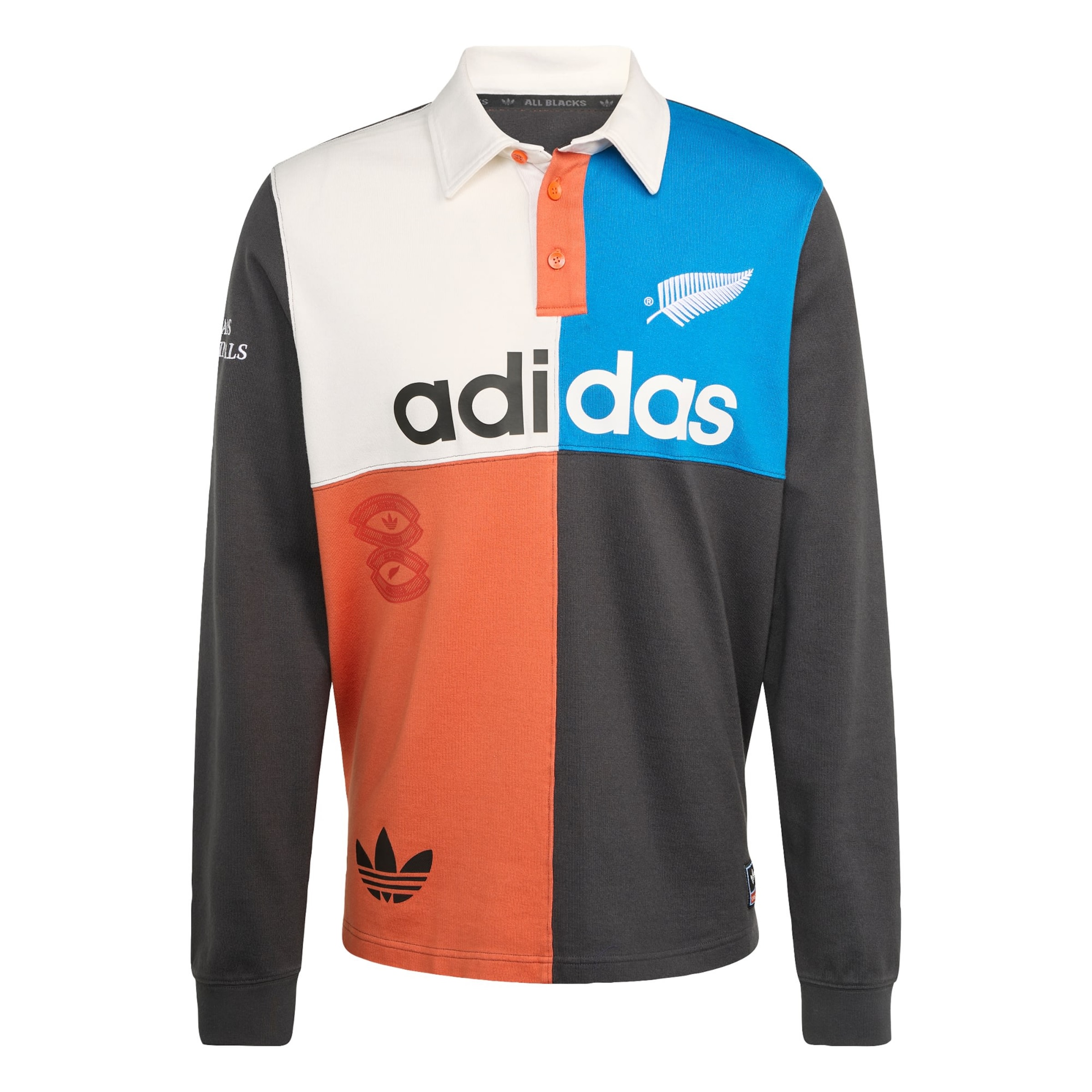 ADIDAS ORIGINALS Μπλούζα φούτερ 'Adidas Originals & All Blacks Heritage' σε γκρι: μπροστά