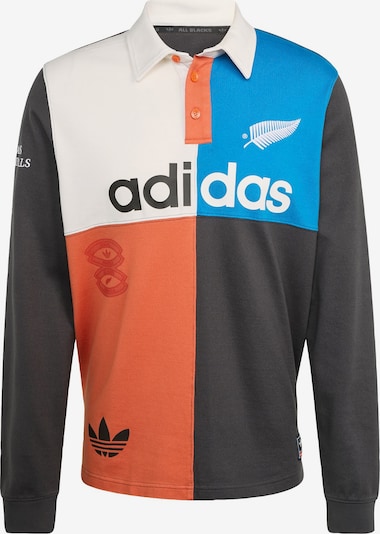 Megztinis be užsegimo 'Adidas Originals & All Blacks Heritage' iš ADIDAS ORIGINALS, spalva – azuro spalva / bazalto pilka / oranžinė / balta, Prekių apžvalga