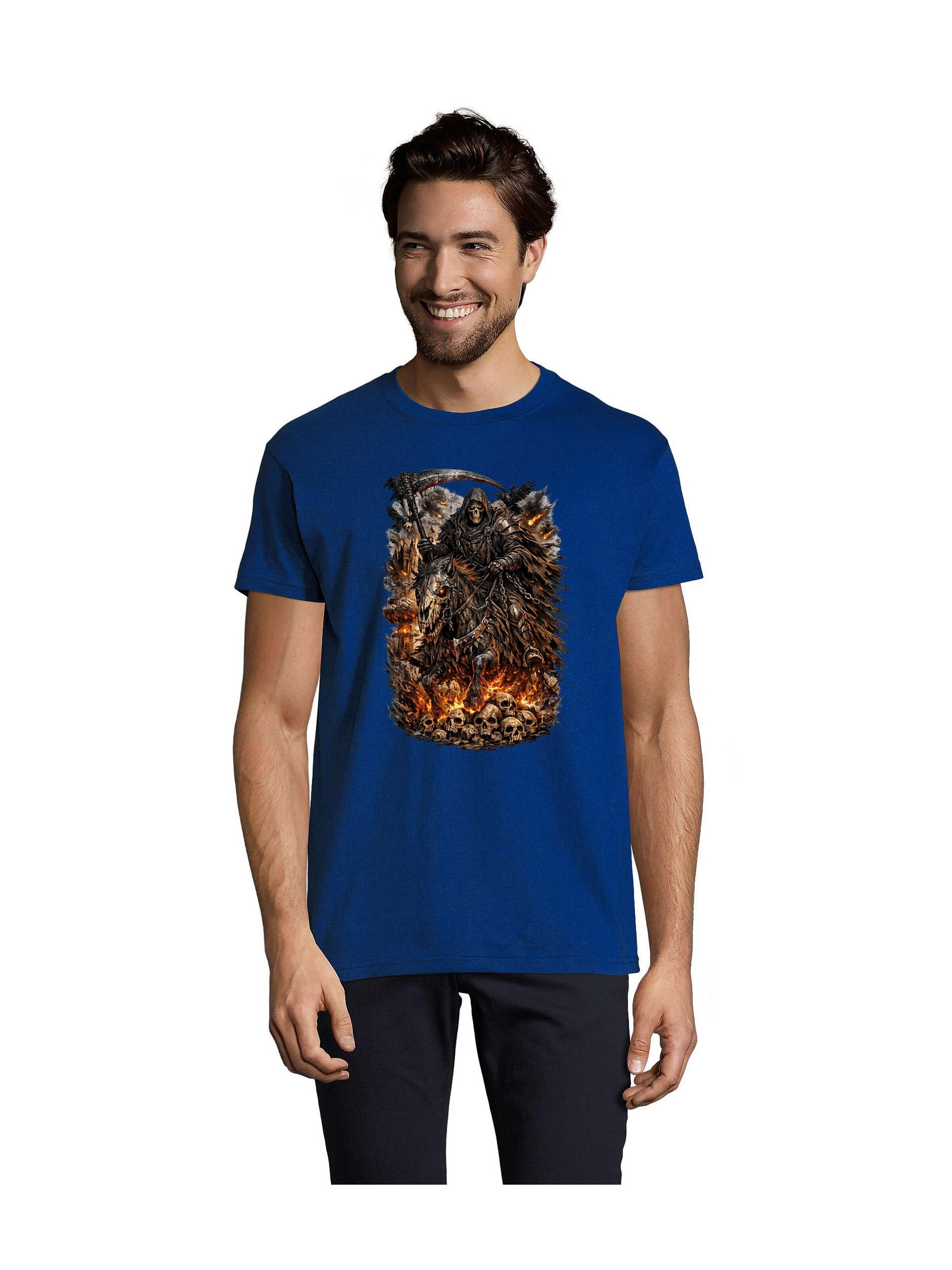 Blondie & Brownie Shirt 'ApocalyotischerReiter' in 5XL in Royal blue, Item view