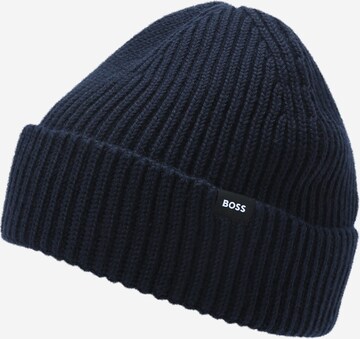 BOSS Beanie 'Pedro' in Blue: front