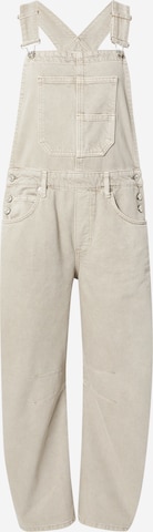 Loosefit Salopette en jean Free People en gris : devant