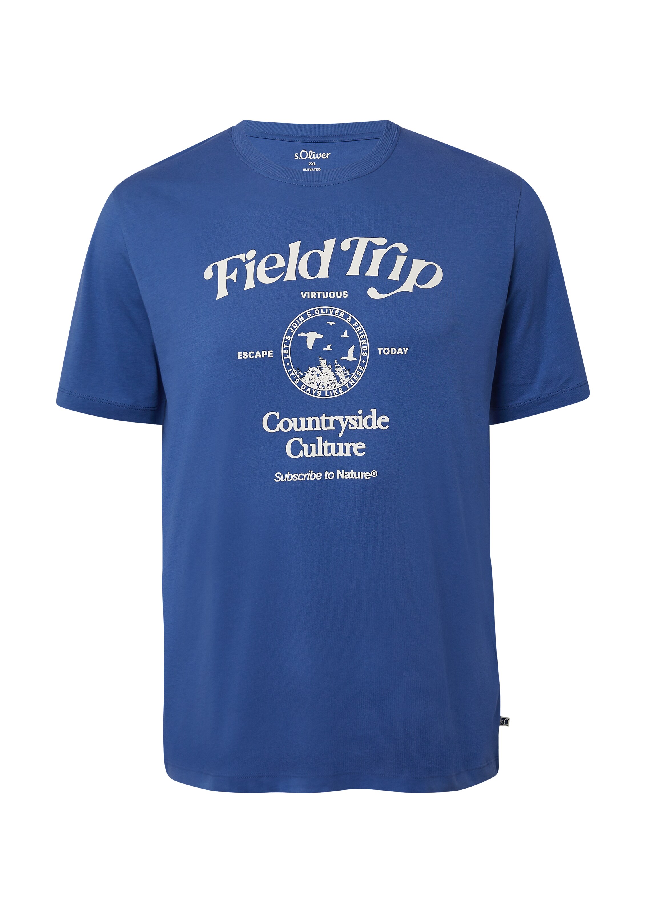 s.Oliver Men Big Sizes T-Shirt in Blau: Vorderseite