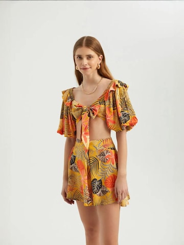 Camicia da donna di Hiccup in arancione: frontale