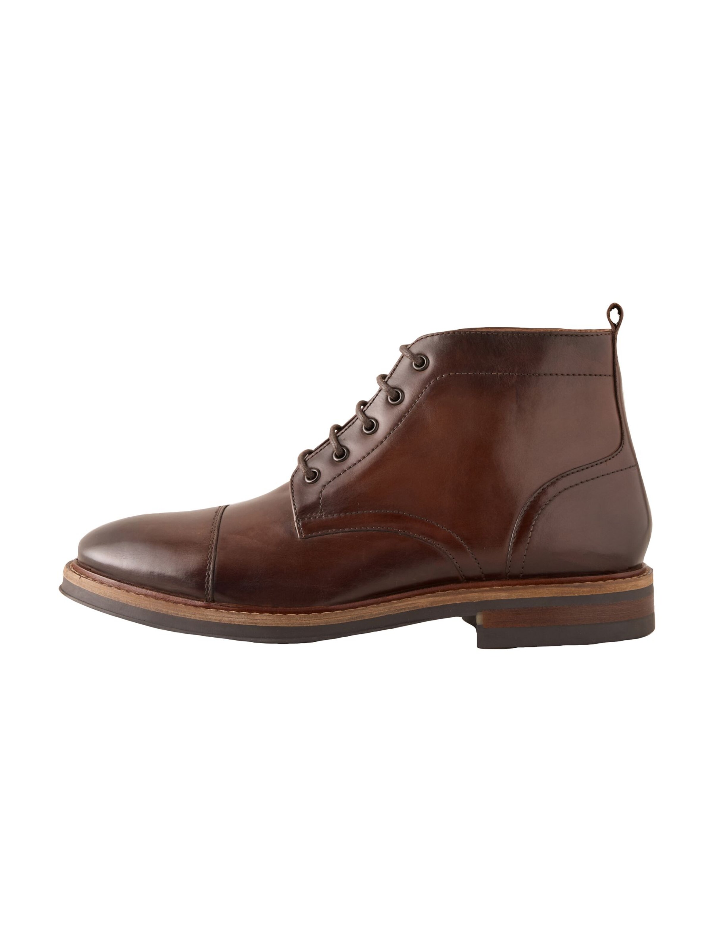 Next - Botas con cordones en marrón: frente
