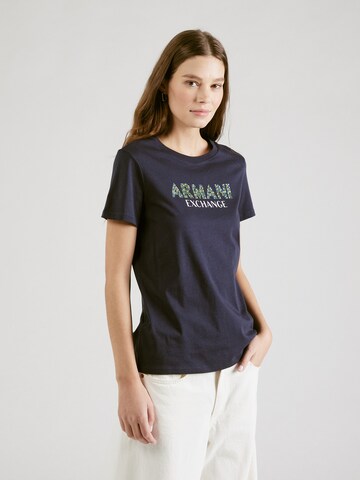 T-shirt ARMANI EXCHANGE en bleu : devant