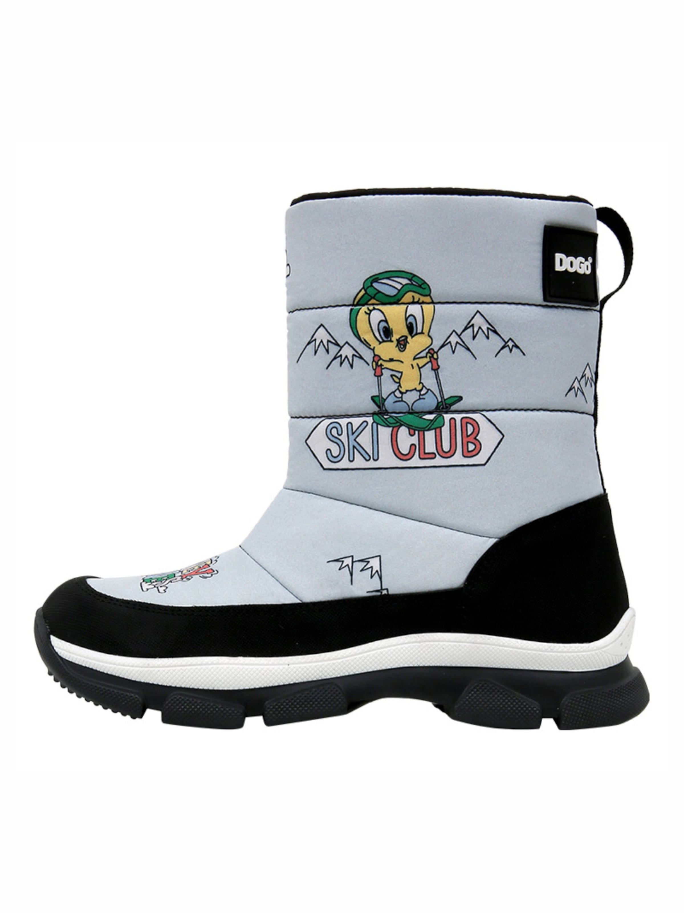 DOGO Snowboots 'DOGO Nortia - Looney Tunes Ski Club'‌‌‌‌‌‌‌ in Grau: Vorderseite