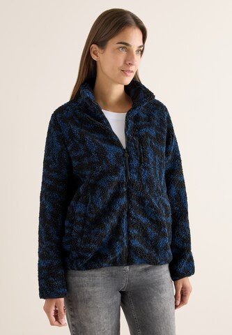 CECIL Zip-Up Hoodie in Blue: front