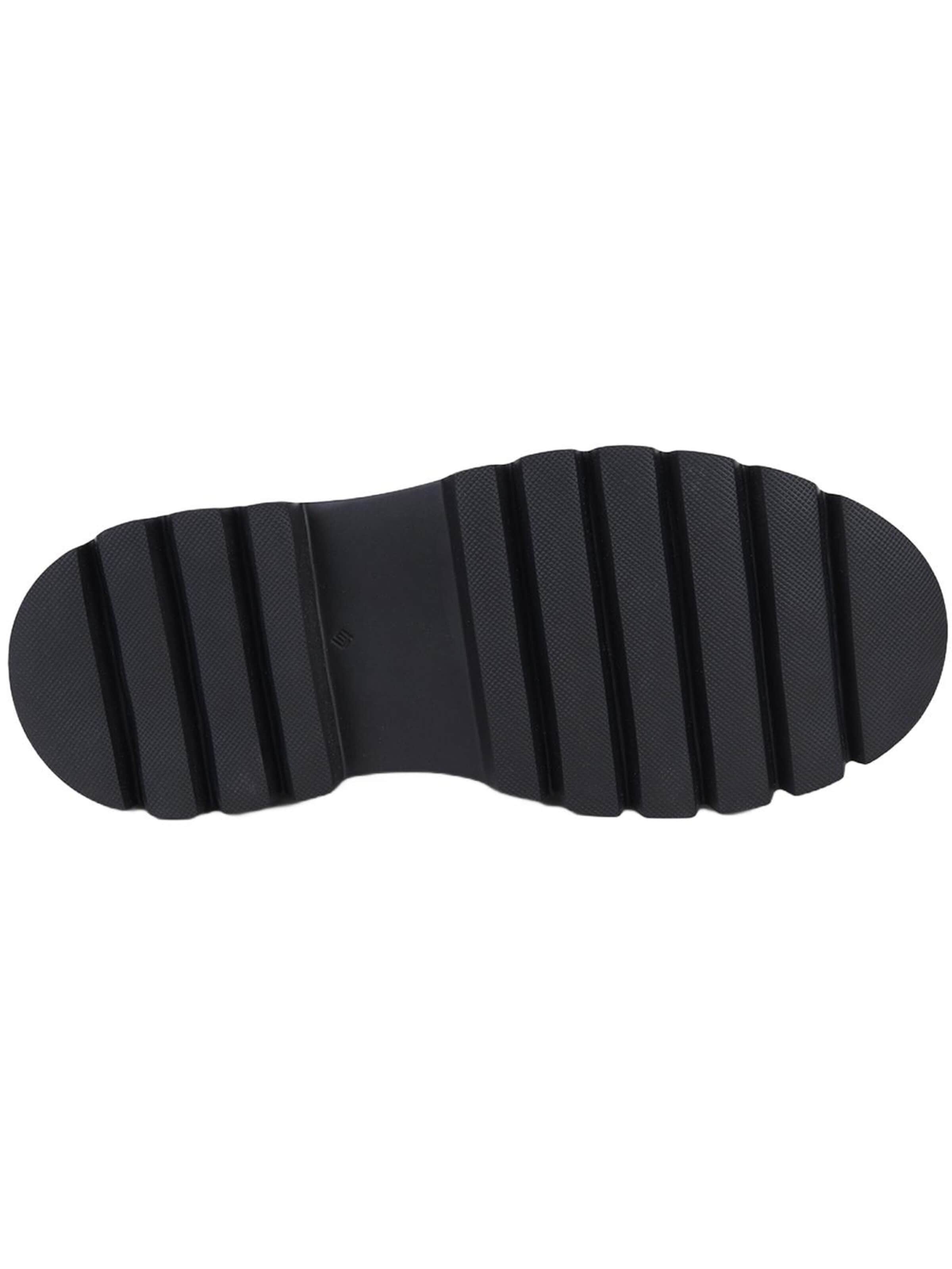 Desa Boot 'DESA Herren-Ankle-Boots aus braunem Leder mit Reißverschluss und runder Zehenpartie' in Black
