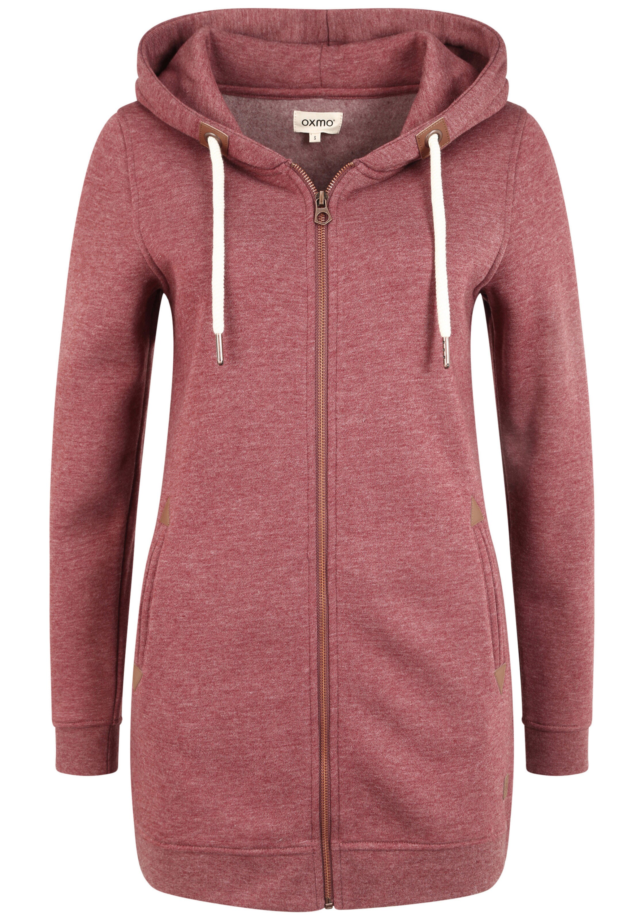 Oxmo Sweatvest 'Vicky' in Rood: voorkant