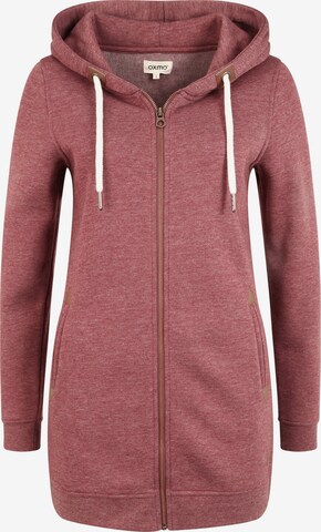 Oxmo Zip-Up Hoodie 'Vicky Straight-Zip' in Red: front