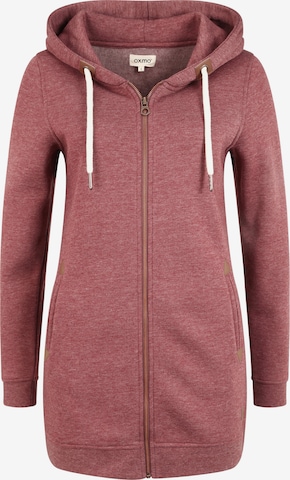 Oxmo Zip-Up Hoodie 'Vicky Straight-Zip' in Red: front