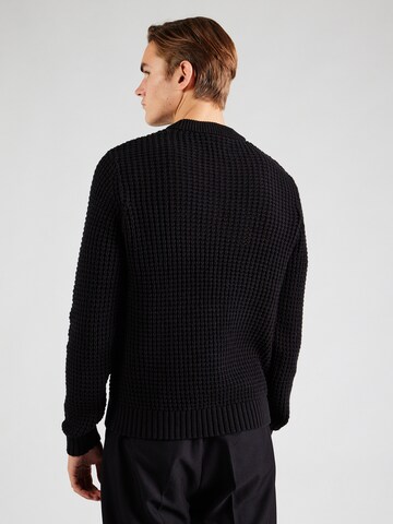 JACK & JONES Sveter 'JCOZION' - Čierna