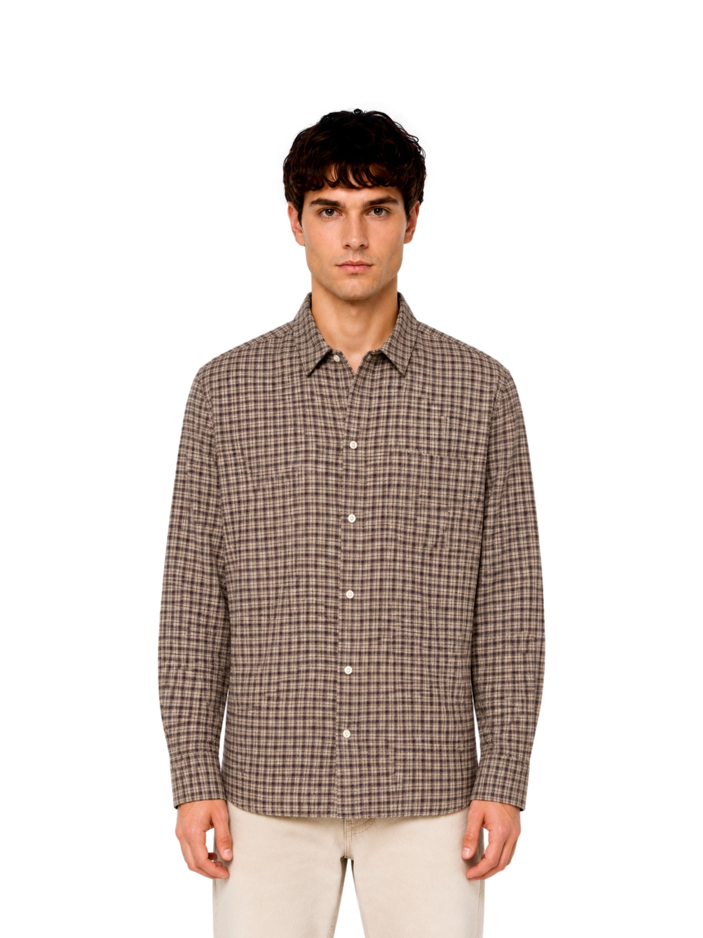 Comfort fit Camicia 'ONSHale' di Only & Sons in marrone: frontale