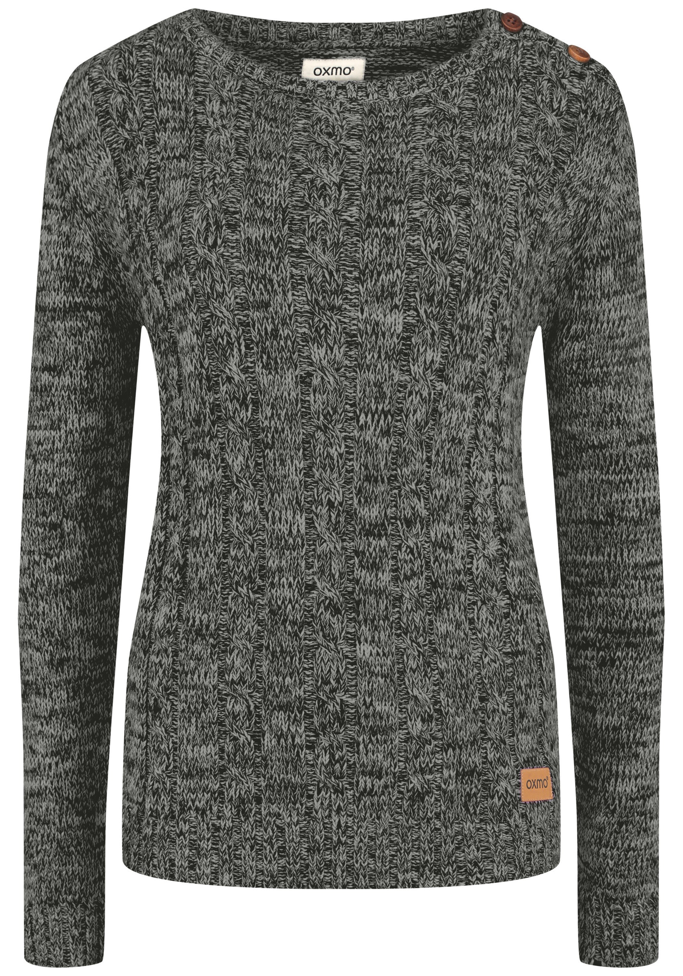 Oxmo Pullover 'Phia' in Grau: Vorderseite