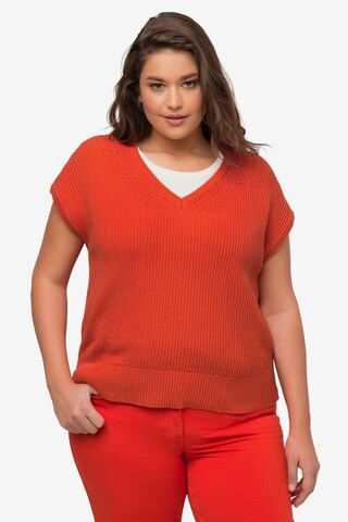 Pull-over Ulla Popken en rouge : devant