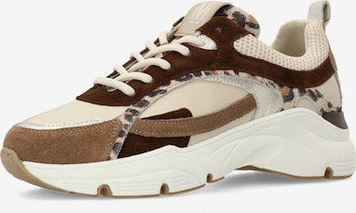 MANFIELD Sneaker in elfenbein / braun / schoko, Produktansicht