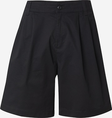 HOLLISTER Loose fit Pleat-front trousers in Black: front