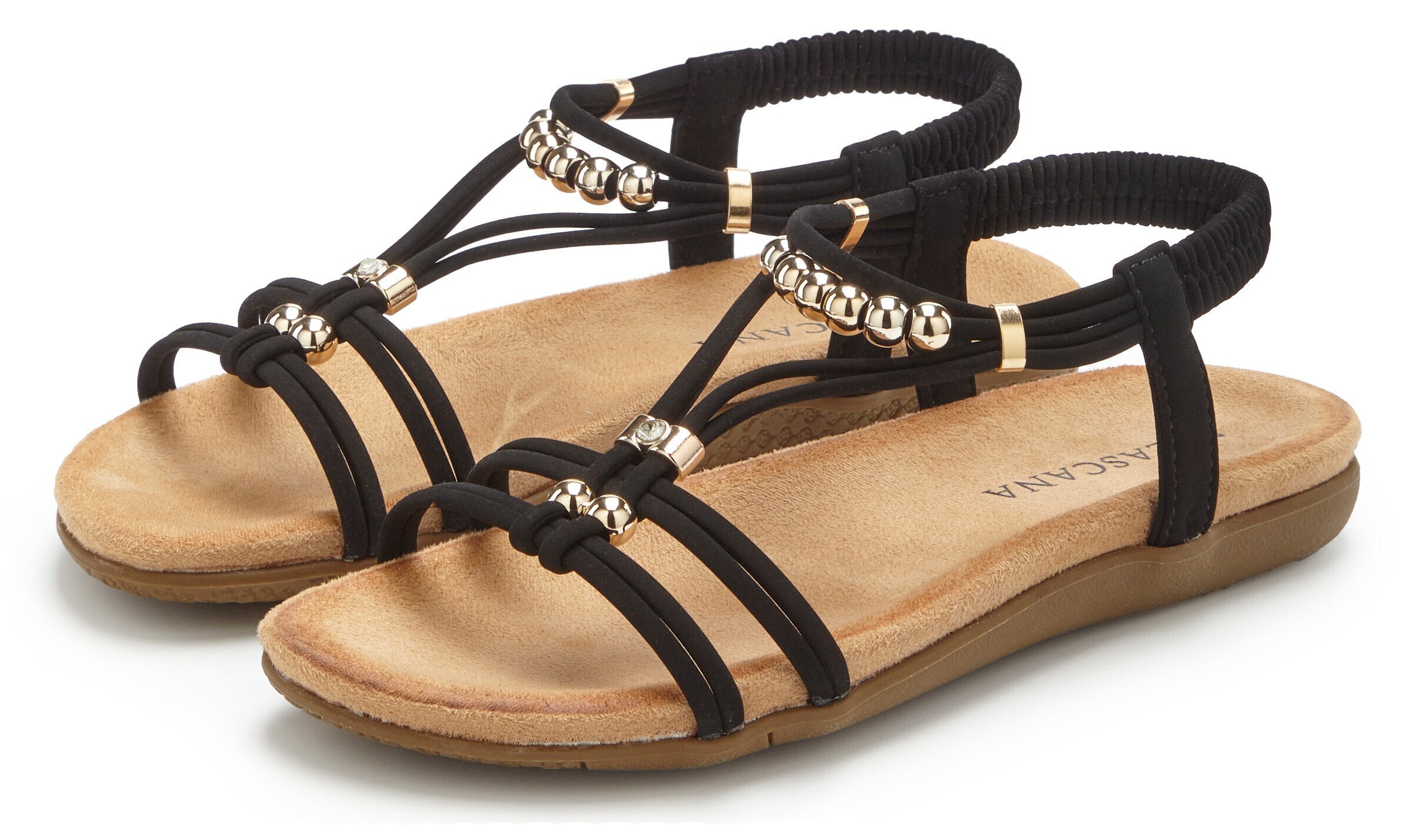 LASCANA Strap Sandals in Black