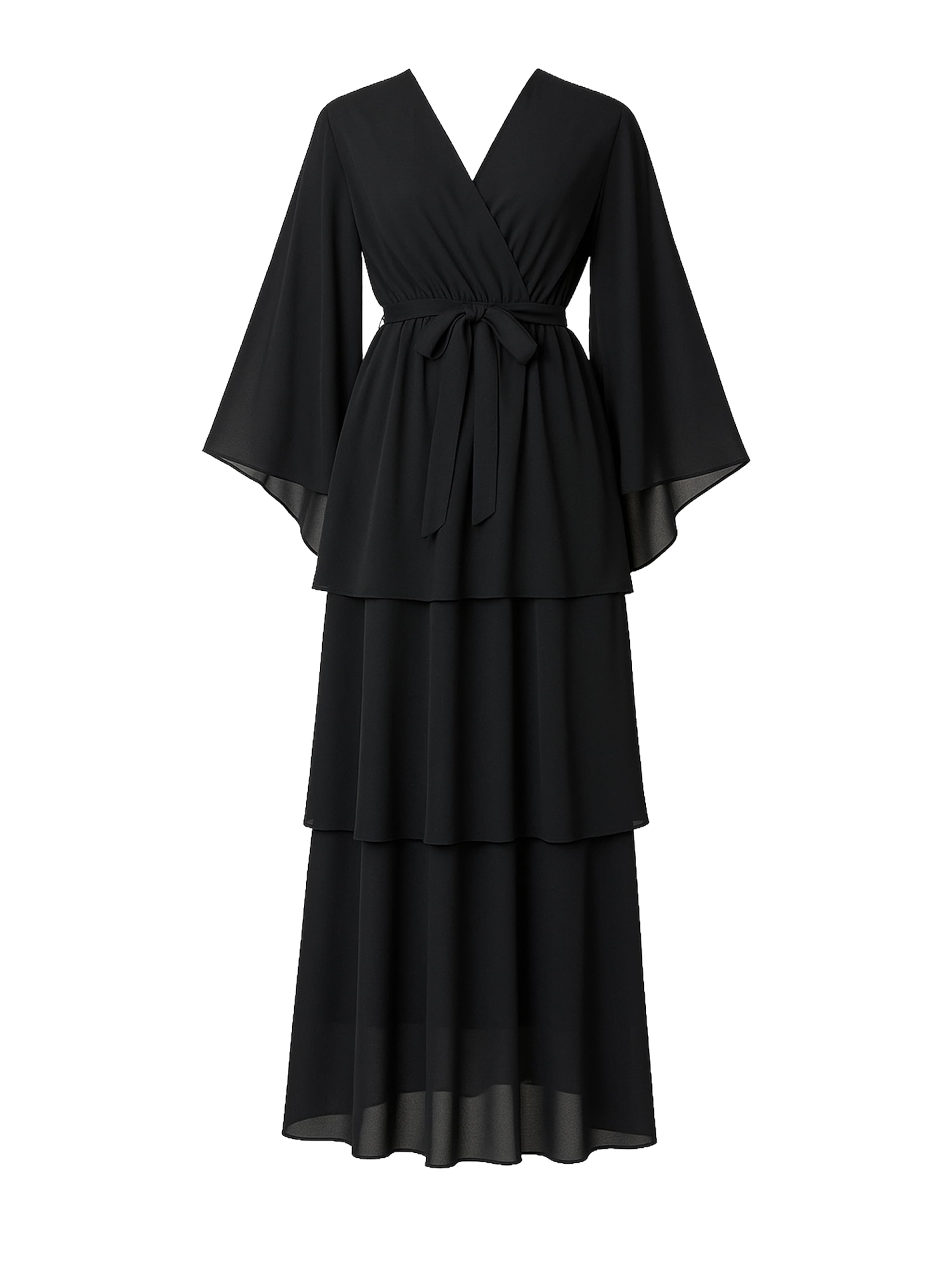 Robe Elara en noir : devant