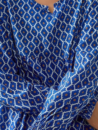 Hiccup Jurk in de kleur Beige / Kobaltblauw / Pueblo / Offwhite, Productweergave