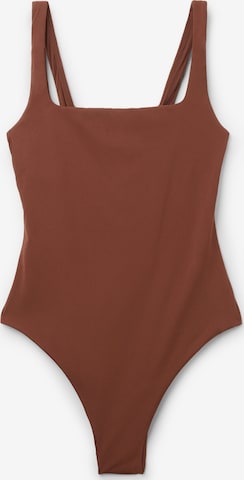CALZEDONIA Bandeau Badeanzug 'Premium Fit' in Braun: Vorderseite
