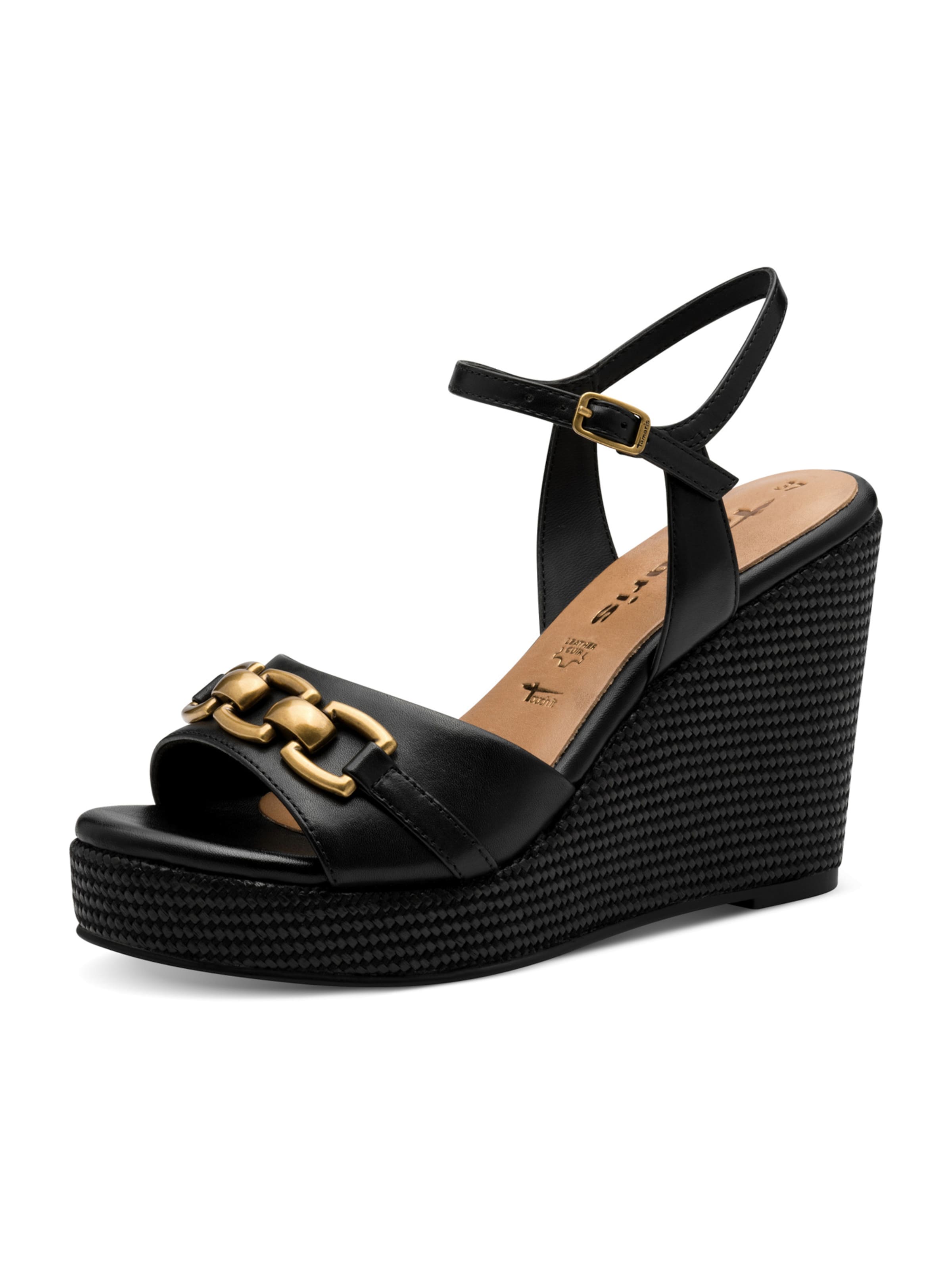 Tamaris Szandálok - fekete: elől