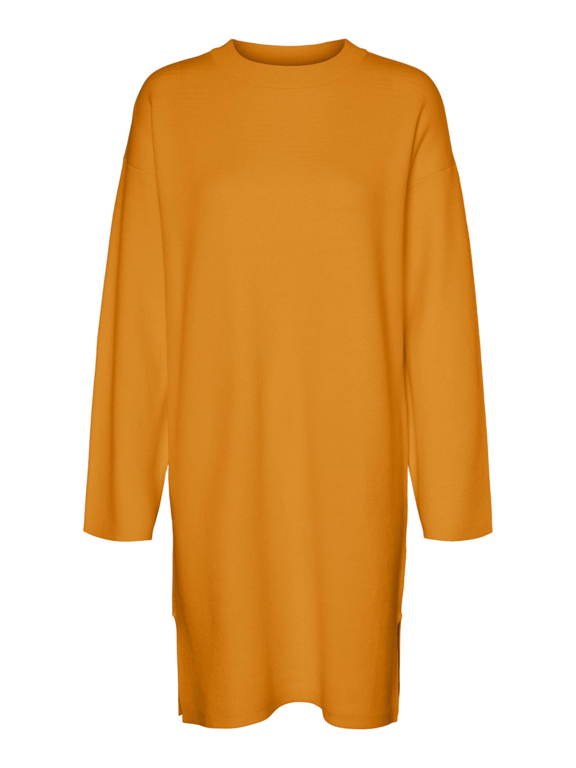 Robes en maille VERO MODA en orange : devant