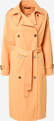 Nasty Gal Between-Seasons Coat in Orange: front