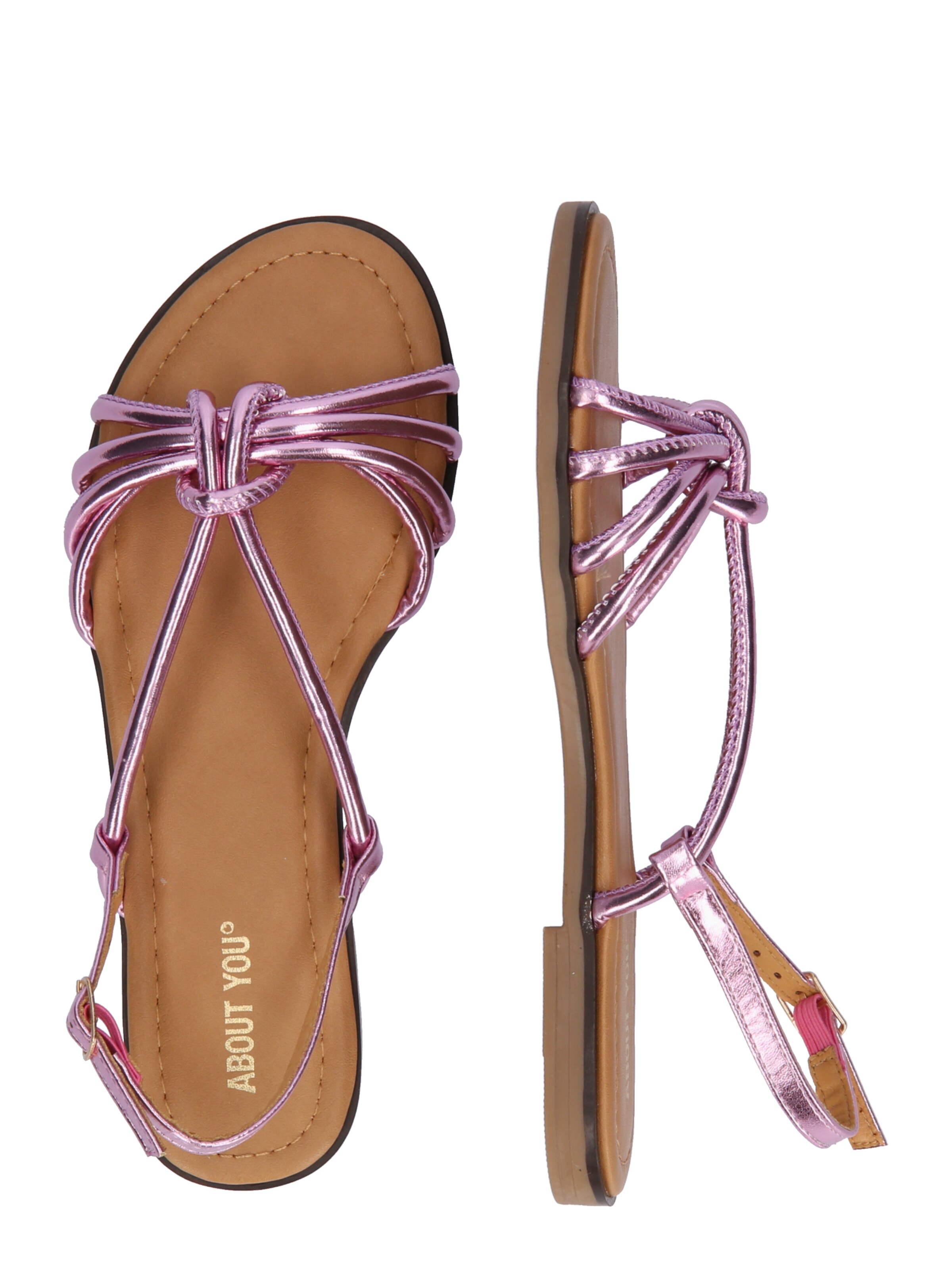ABOUT YOU Sandaalit 'Ylvi' värissä vaaleanpunainen