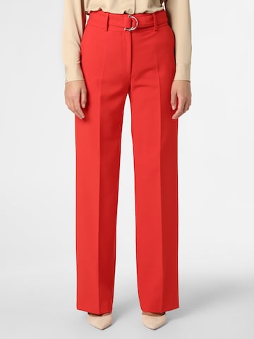 HUGO Red Regular Pleated Pants 'Huglia' in Red: front