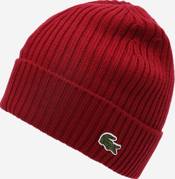 LACOSTE Beanie in Red: front