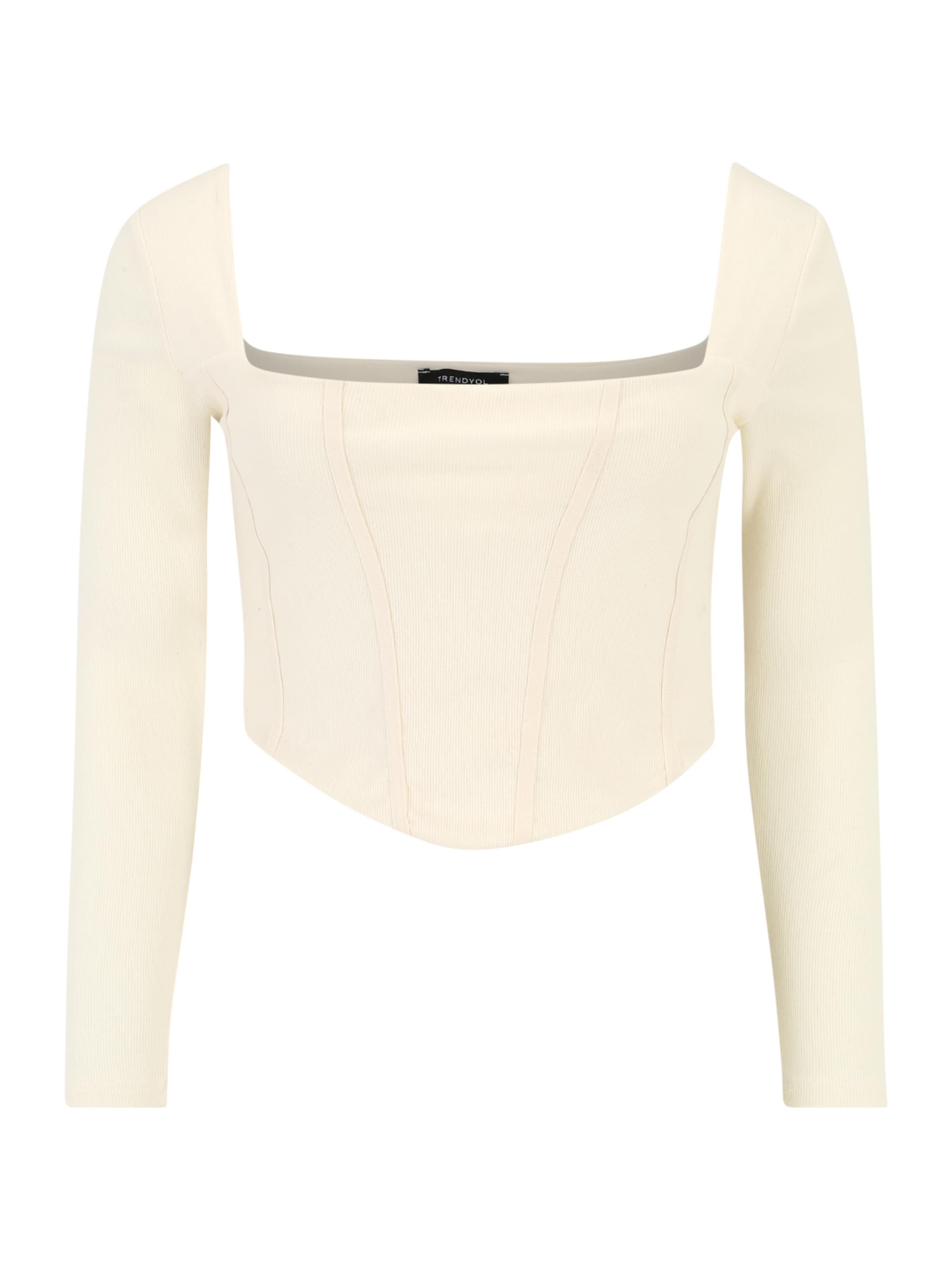 Trendyol Curve Pluus, värv beež: eest vaates