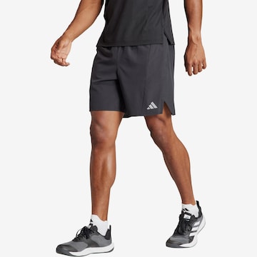 ADIDAS PERFORMANCE Regular Workout Pants 'D4T' in Black: front